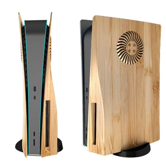 Cover Laterali in Effetto Legno per PS5 Disc Edition – Con Prese d’Aria