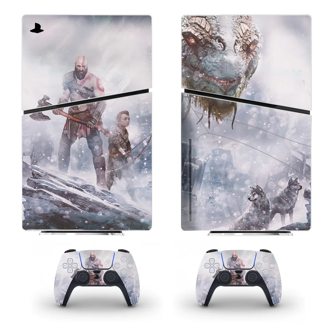 PlayWrap Kit protezione vinile skin God of War PS5 Slim Disc