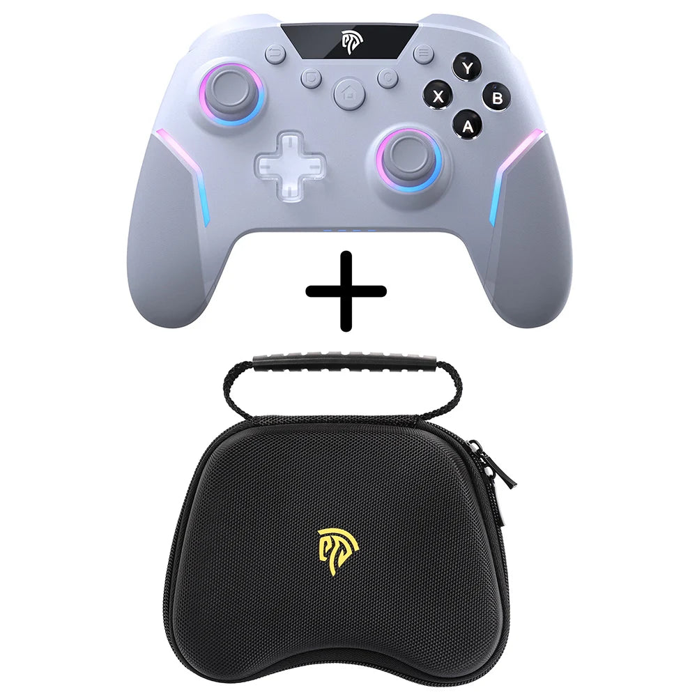 EasySMX X20 Wireless Gamepad Enhanced Controller Compatible with PC/NS/TV/Phone/Laptop, Hall Micro Triggers Joystick RGB Effect
