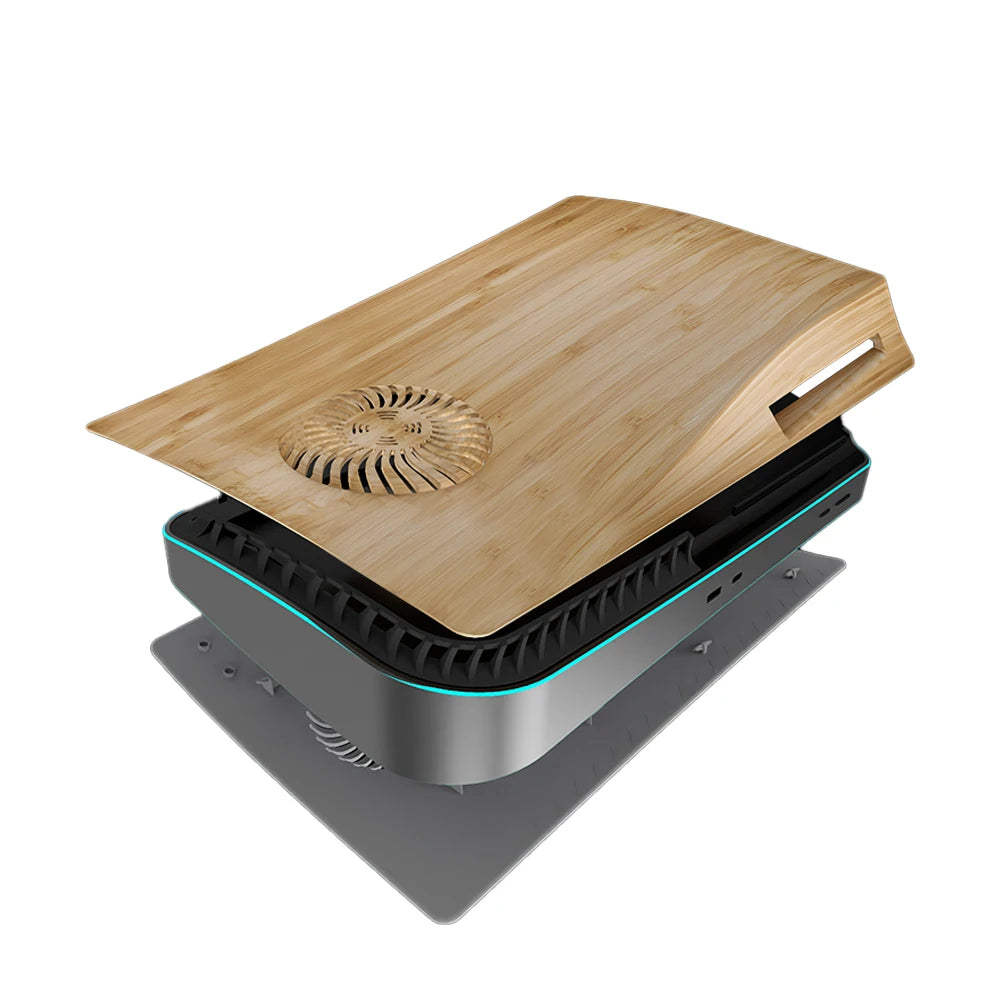 Cover Laterali in Effetto Legno per PS5 Disc Edition – Con Prese d’Aria